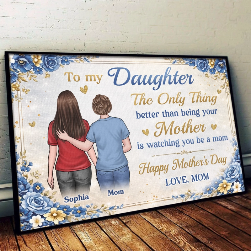 Custom Horizontal Poster - Personalized Mother's Day Birthday Gifts For Daughter - The Sweetest Journey
