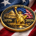 Commemorative Keepsake Coin - America 250th Anniversary Gifts For Family - United In Courage And Glory