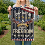 Custom Flag - Personalized America 250th Anniversary Gifts For Family - United By History And Hope