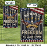 Custom Flag - Personalized America 250th Anniversary Gifts For Family - United By History And Hope