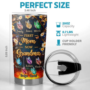 Custom Butterfly Tumbler - Personalized Mother's Day Birthday Gifts For Mom, Grandma - My Proudest Evolution