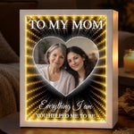 Custom Photo Infinity Mirror Light Box - Personalized Mother's Day Birthday Gifts For Mom - Celebrating Moms With Love