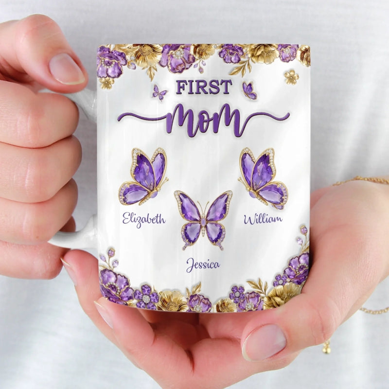 Custom Mug - Personalized Mother's Day Birthday Gifts For Mom, Grandma - First My Mom, Always My Safe Place