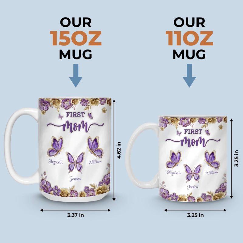 Custom Mug - Personalized Mother's Day Birthday Gifts For Mom, Grandma - First My Mom, Always My Safe Place