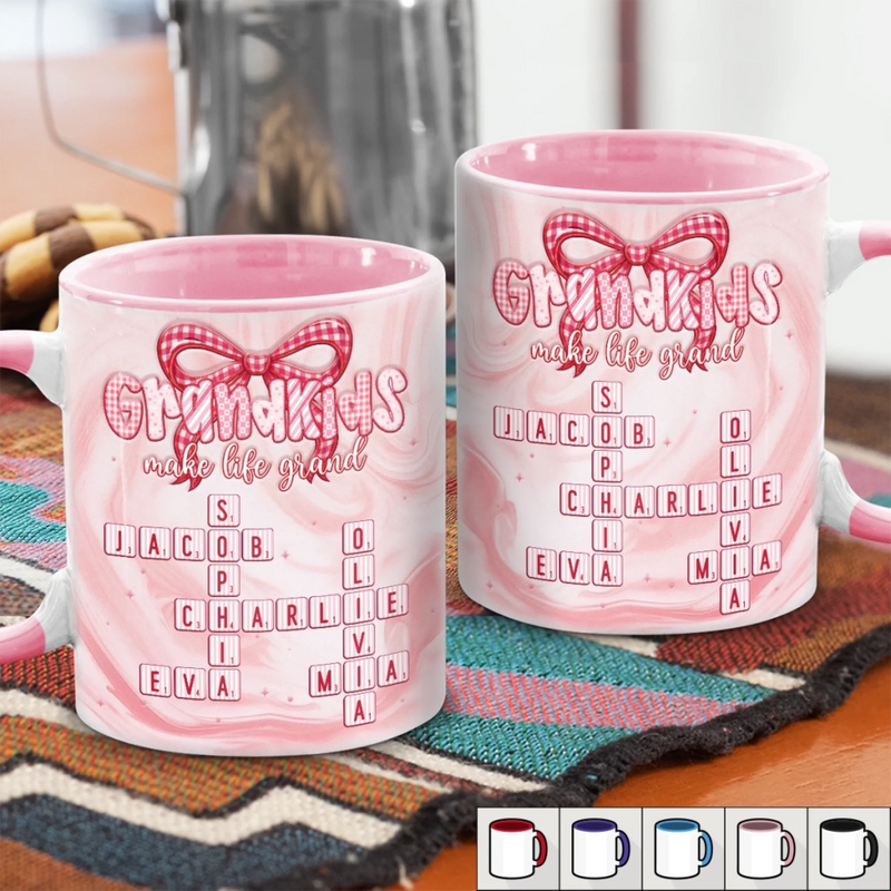 Custom Scrabble Accent Mug - Personalized Mother's Day Birthday Gifts For Mom, Grandma - The Sweetest Grandma