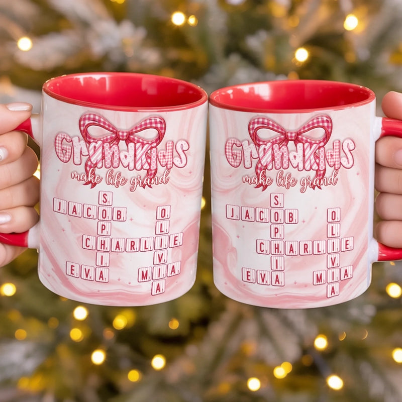 Custom Scrabble Accent Mug - Personalized Mother's Day Birthday Gifts For Mom, Grandma - The Sweetest Grandma