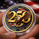 Commemorative Keepsake Coin - America 250th Anniversary Gifts For Women, Men - United By Freedom, Driven By Pride