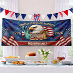 Custom Polyester Outdoor Banner - Personalized America 250th Anniversary Gifts For Family - Together We Shine Bright