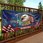Custom Polyester Outdoor Banner - Personalized America 250th Anniversary Gifts For Family - Together We Shine Bright