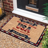 Custom Home Decor Decorative Mat - Personalized 4th Of July Gifts For Mom, Dad, Brother, Sister, Kids - Home Of The Brave
