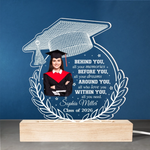 Custom Photo Around You, All Who Love You - Family Personalized Custom Shaped 3D LED Light - Graduation Gift For Family Members, Siblings, Brothers, Sisters