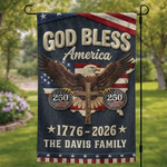 Custom Flag - Personalized America 250th Anniversary Gifts For Family - Courage Built Our Future