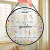 Custom Stained Glass Window Hanging Suncatcher - Personalized Mother's Day Gifts For Mom, Grandma - Two Generations One Love