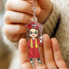 You Belived You Could So You Did - Family Personalized Custom Shaped Acrylic Keychain - Graduation Gift For Family Members, Siblings, Brothers, Sisters
