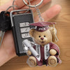 Pawsitively Proud Graduate - Family Personalized Custom Shaped Acrylic Keychain - Graduation Gift For Family Members, Siblings, Brothers, Sisters