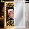 Custom Photo Infinity Mirror Light Box - Personalized Mother's Day Baby Shower, Gender Reveal Gifts For New Moms - First Mother’s Day Together
