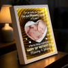 Custom Photo Infinity Mirror Light Box - Personalized Mother's Day Baby Shower, Gender Reveal Gifts For New Moms - First Mother’s Day Together