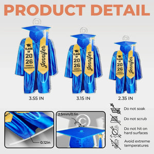 Hard Work Pays Off - Family Personalized Custom Shaped Acrylic Keychain - Graduation Gift For Family Members, Siblings, Brothers, Sisters