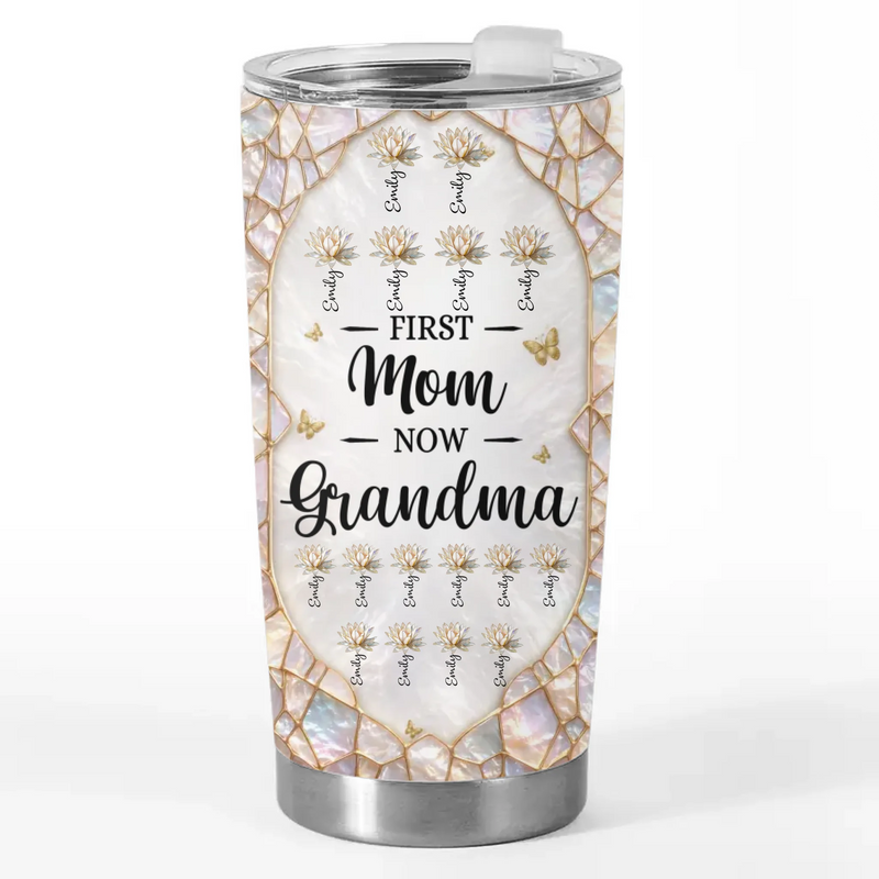 Custom Tumbler - Personalized Mother's Day Birthday Gifts For Mom, Grandma - Grandma’s Blooming Love
