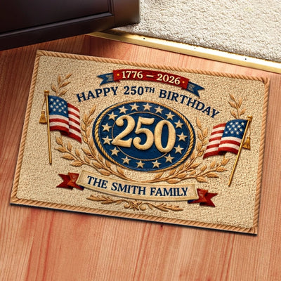 Custom Home Decor Decorative Mat - Personalized America 250th Anniversary Gifts For Mom, Dad, Brother, Sister, Kids - A Legacy Of Liberty