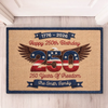 Custom Home Decor Decorative Mat - Personalized America 250th Anniversary Gifts For Mom, Dad, Brother, Sister, Kids - Courage Wrote Our Story
