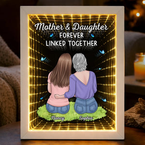 Custom Infinity Mirror Light Box - Personalized Mother's Day Birthday Gifts For Mom - My First Best Friend