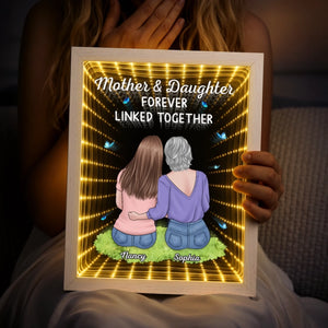 Custom Infinity Mirror Light Box - Personalized Mother's Day Birthday Gifts For Mom - My First Best Friend