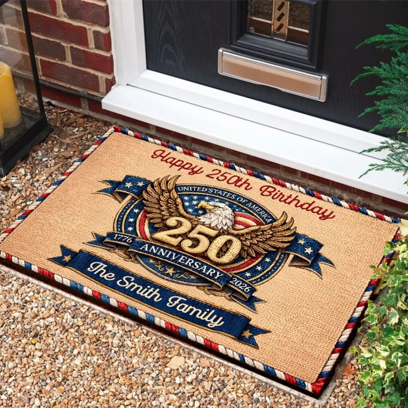 Custom Home Decor Decorative Mat - Personalized America 250th Anniversary Gifts For Mom, Dad, Brother, Sister, Kids - Honor The Spirit Within
