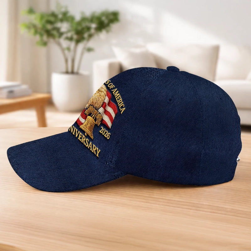 Custom Hat, All Over Print Classic Cap - Personalized America 250th Anniversary Gifts For Women, Men - United In Brave Tradition