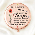 Custom Compact Mirror - Personalized Mother's Day Birthday Gifts For Mom - Thank You For Being You, Mom