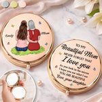 Custom Compact Mirror - Personalized Mother's Day Birthday Gifts For Mom - The Sweetest Kind Of Reminder