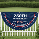 Custom Non-Pleated Fan Flag - Personalized America 250th Anniversary Gifts For Family - Family Is Our Strength