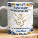 Custom 3D Inflated Effect Printed Mug - Personalized Mother's Day Gifts For Mom, Daughter - A Daughter Brightens Life