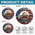 Custom Wood Sign - Personalized America 250th Anniversary Gifts For Mom, Dad, Brother, Sister, Kids - Born Free Living Proud