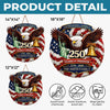 Custom Wood Sign - Personalized America 250th Anniversary Gifts For Mom, Dad, Brother, Sister, Kids - Proud Hearts Rise Together