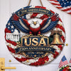 Custom Wood Sign - Personalized America 250th Anniversary Gifts For Mom, Dad, Brother, Sister, Kids - Legacy Of Brave Souls