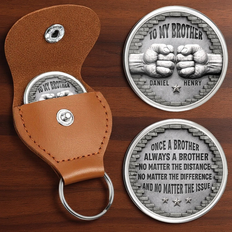 Custom Pocket Hug - Personalized Birthday Gifts For Brother - An Unbreakable Brotherhood