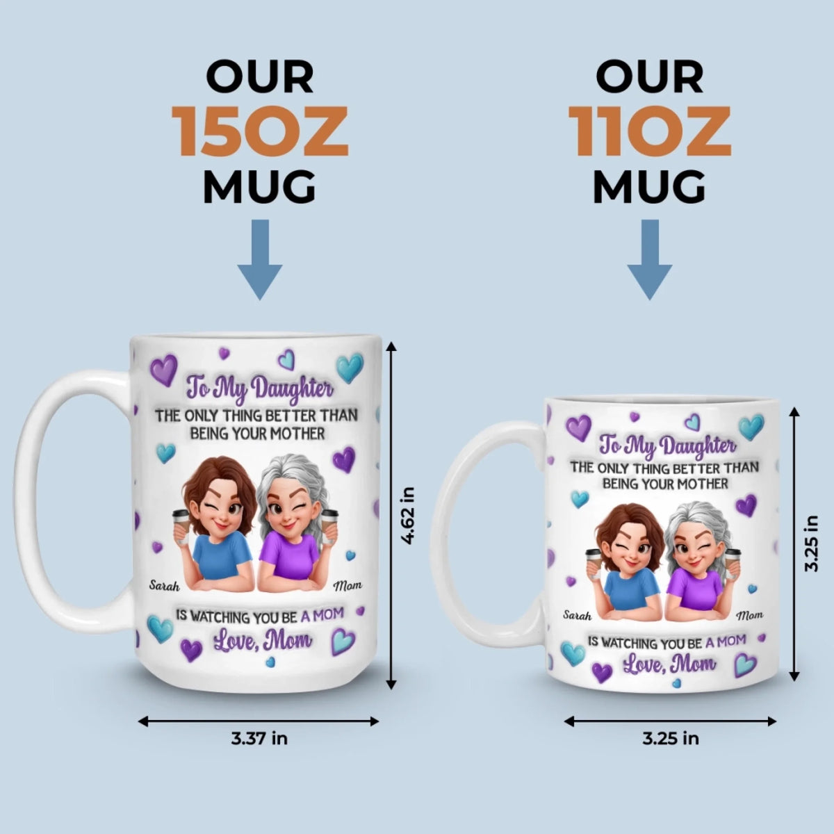 Custom 3D Inflated Effect Printed Mug - Personalized Mother's Day Birthday Gifts For Mom, Daughter - This Is My Favorite Chapter For You