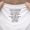 Custom Inside Neck Print T-Shirt - Personalized Birthday Gifts For Daughter - Straighten Your Crown, Girl