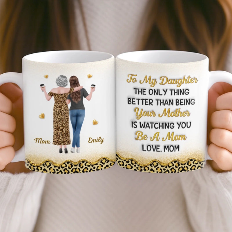 Custom 3D Inflated Effect Printed Mug - Personalized Mother's Day Birthday Gifts For Mom, Daughter - Mom, You Raised A Mama