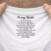 Custom Inside Neck Print T-Shirt - Personalized Best Friend Birthday Gifts For Women, Besties, Sisters, BFF  - Bestie Therapy Hits Different