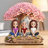 Custom 2-Layered Wooden Plaque - Personalized Mother's Day Birthday Gifts For Mom, Daughter - A Bond That Blooms Forever