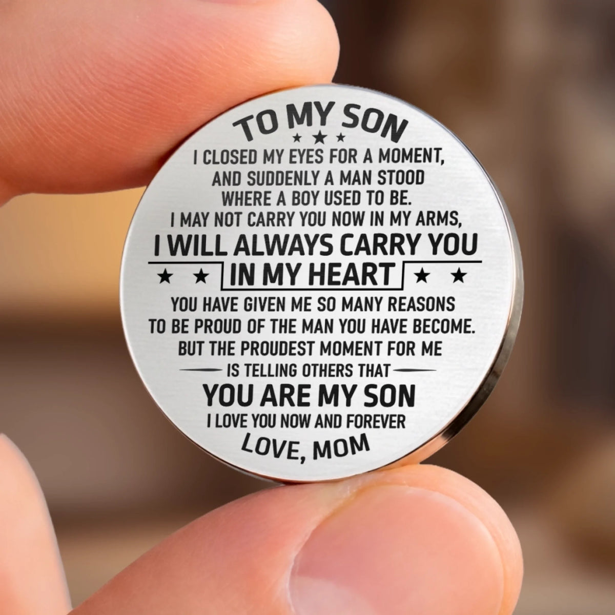 Custom Pocket Hug - Personalized Birthday Gifts For Mom, Son - A Small Hug With Big Love