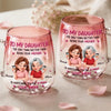 Custom Gradient Glass Mug - Personalized Mother's Day Birthday Gifts For Mom, Daughter - Raising Love, One Day At A Time