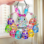 Custom Window Hanging Suncatcher Ornament - Personalized Easter Gifts For Mom, Grandma - Mom And Grandma Forever Loved