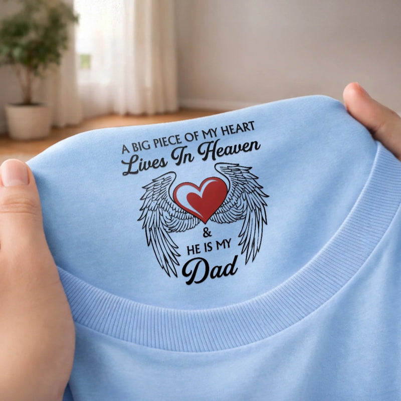 Custom Inside Neck Print T-Shirt - Personalized Memorial Sympathy Gifts For Loss Of Mom, Dad - Forever In Our Hearts