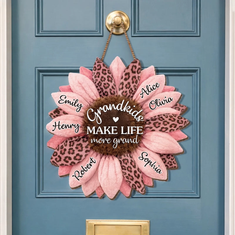 Custom Wood Sign - Personalized Birthday Gifts For Mom, Grandma - Our Family’s Heart