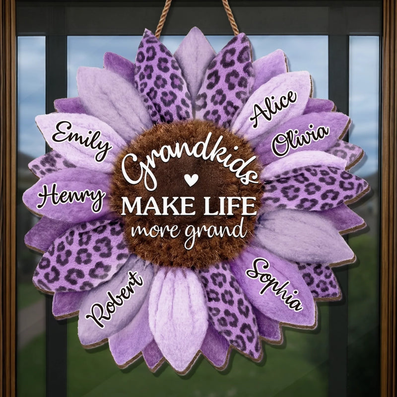 Custom Wood Sign - Personalized Birthday Gifts For Mom, Grandma - Our Family’s Heart
