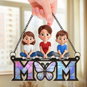 Custom Window Hanging Suncatcher Ornament - Personalized Mother's Day Birthday Gifts For Mom, Grandma - We Love You To Pieces