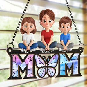 Custom Window Hanging Suncatcher Ornament - Personalized Mother's Day Birthday Gifts For Mom, Grandma - We Love You To Pieces